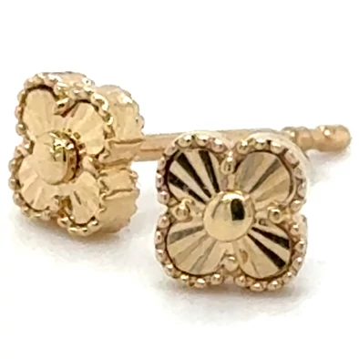 Velekey Gold sárga arany beszúrós virág  - ER0144Y