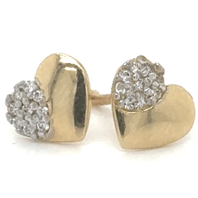 Velekey Gold sárga arany szív alakú fülbevaló - ER0145Y