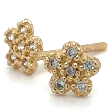 Velekey Gold sárga arany virág fülbevaló - ER0171Y