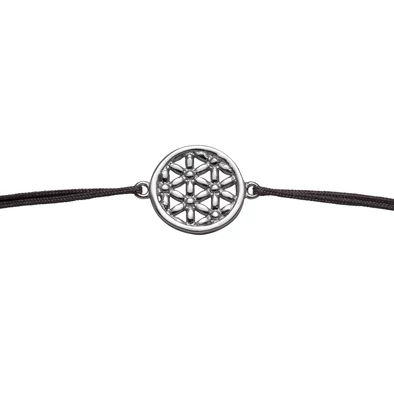 Ypsilon barna élet virága textil karkötő - 250416