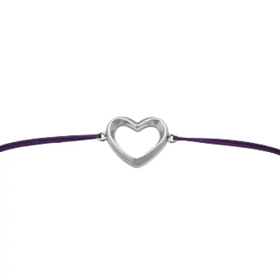 Ypsilon szürke szív textil karkötő - 250432