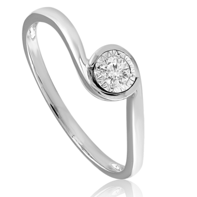 Velekey Diamond gyémánt eljegyzési gyűrű 0,10 ct. - BRI25548W-48