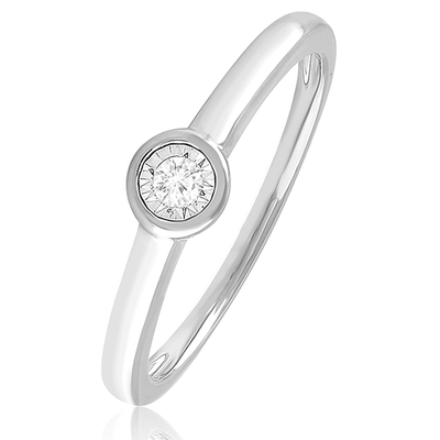 Velekey Diamond gyémánt eljegyzési gyűrű 0,10 ct. - BRI25828W-52