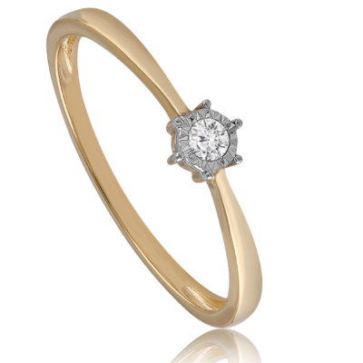 Velekey Diamond gyémánt eljegyzési gyűrű 0,05 ct. - BRI31631Y-53