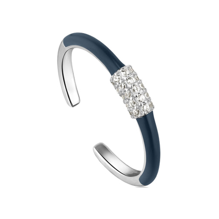 Ania Haie állítható kék tűzzománcos gyűrű - R031-01H-B