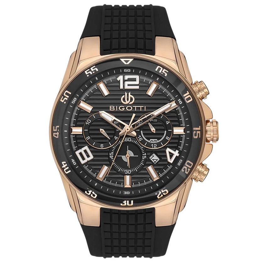 Bigotti Milano Raffinato Black Rosegold férfi karóra - BG.1.10552-5