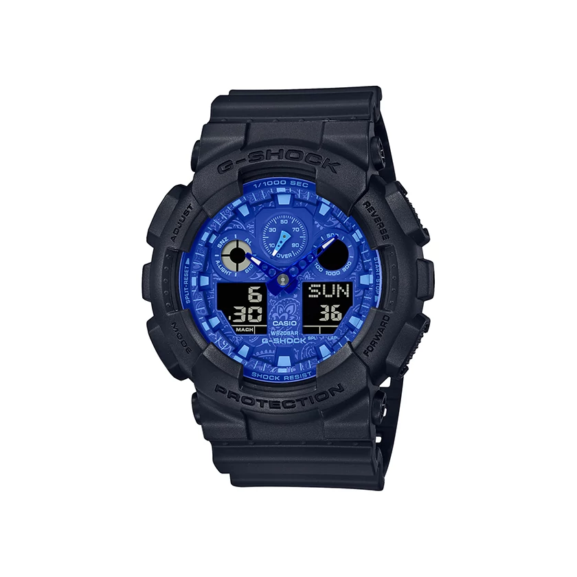 Casio Férfi óra  - GA-100BP-1AER - G-Shock Classic Blue Paisley Series