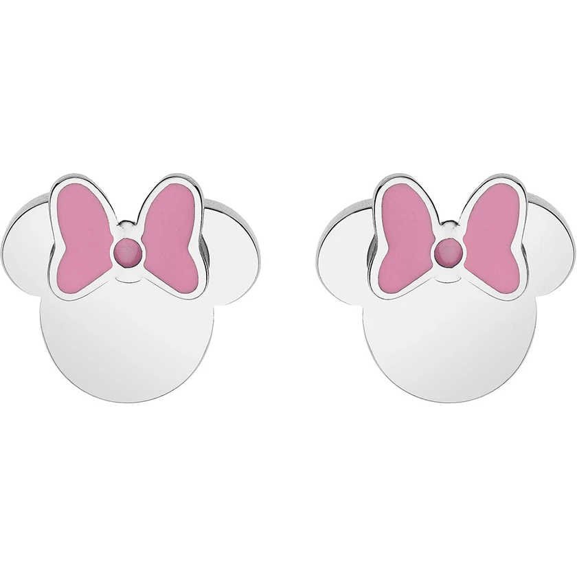 Disney rózsaszín masnis Minnie fülbevaló - E600185NKL.CS