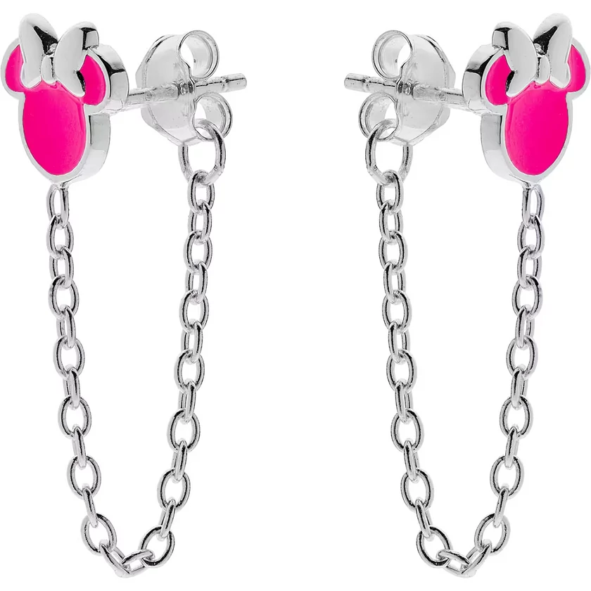 Disney Minnie pink láncos fülbevaló - ES00051SL.CS