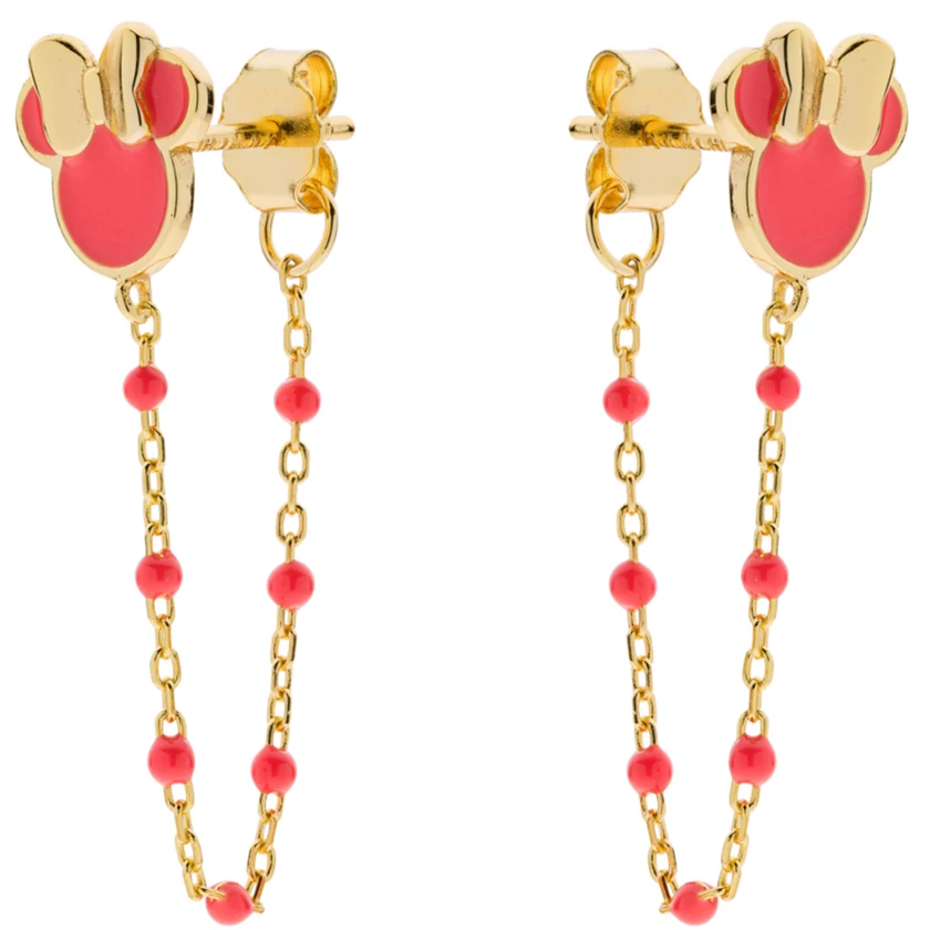 Disney Minnie pink arany láncos fülbevaló - ES00079YL.CS