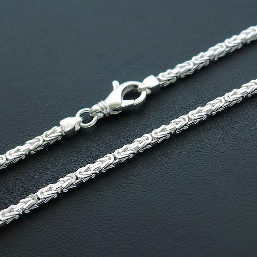 Unisex ezüst nyaklánc 50 cm - SAL0253-50 - Szögletes királylánc