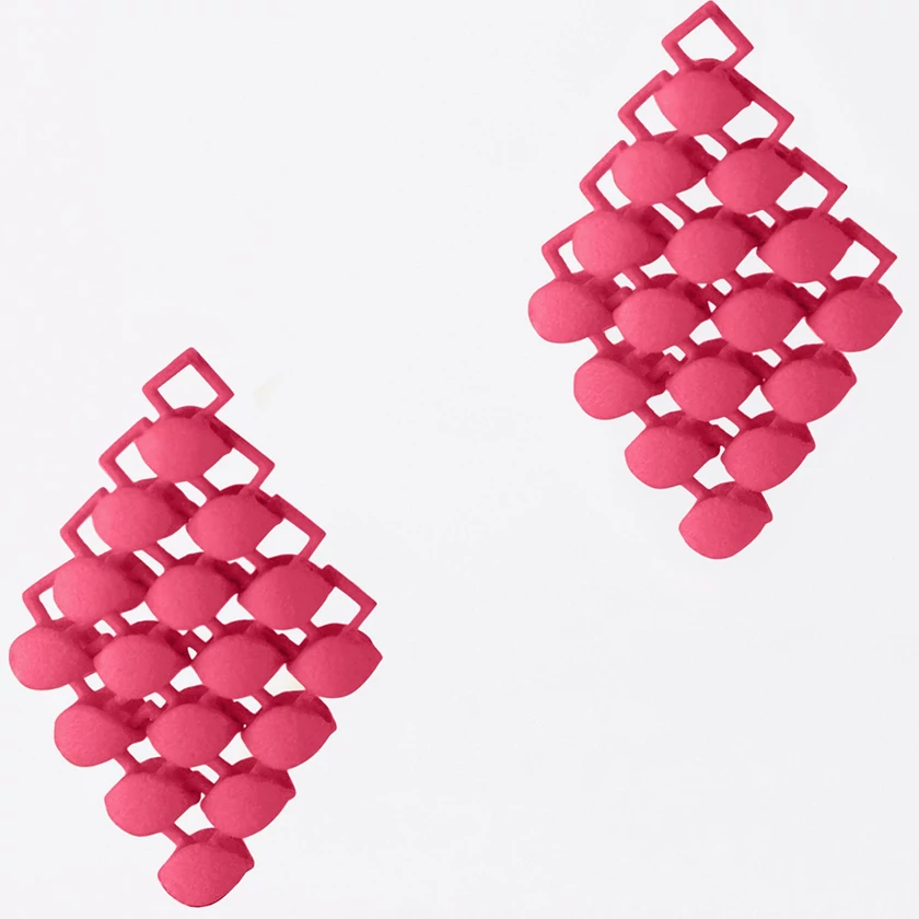 Fabnora pink fülbevaló mini medál - FA8PE-MIRP - Essence
