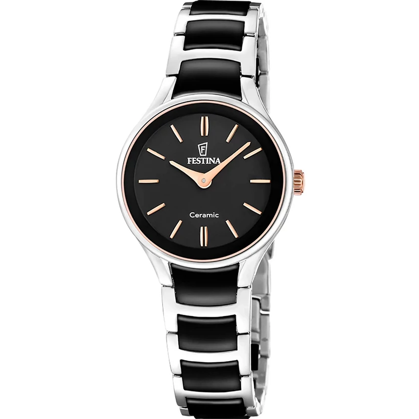 Festina nemesacél és fekete kerámia női óra - F20752/7 - Ceramic