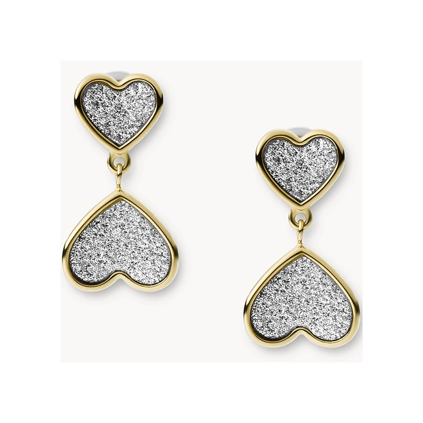 Fossil női dupla szíves fülbevaló - JF03939710