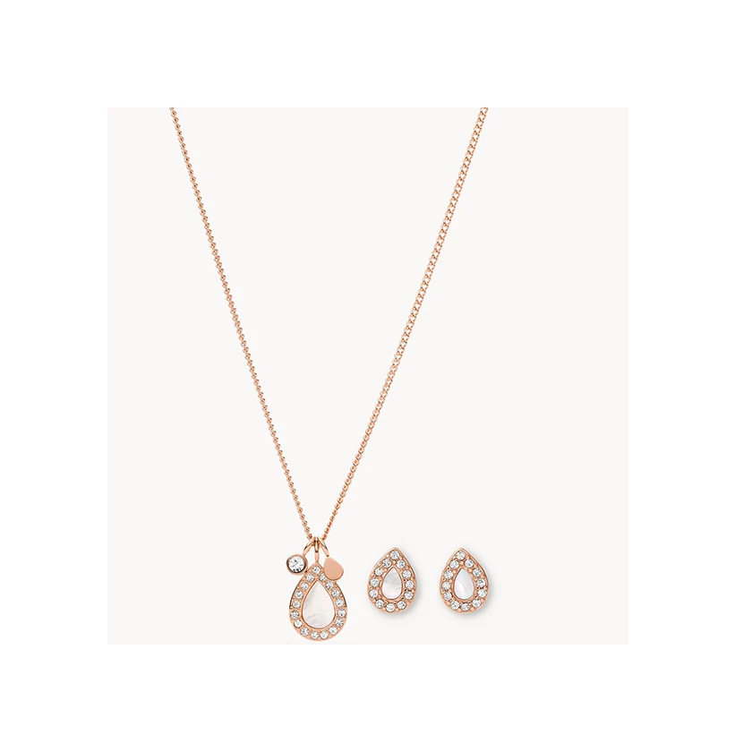 Fossil női nyaklánc + fülbevaló szett - JF04029791 - Stevie Classics