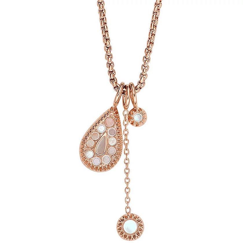 Fossil női nyaklánc  - JF04153791 - Mosaic Teardrop Mother of Pearl