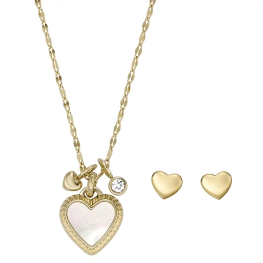 Fossil női nyaklánc és fülbevaló szett - JF04246SET - I Heart You