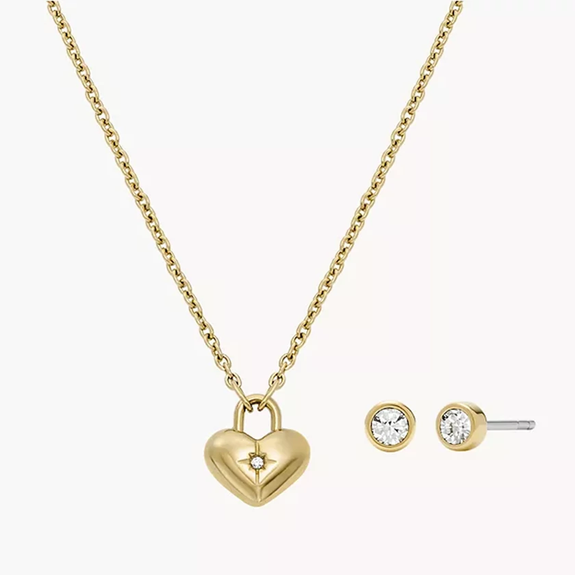 Fossil női nyaklánc és fülbevaló szett - JF04881SET - Sadie