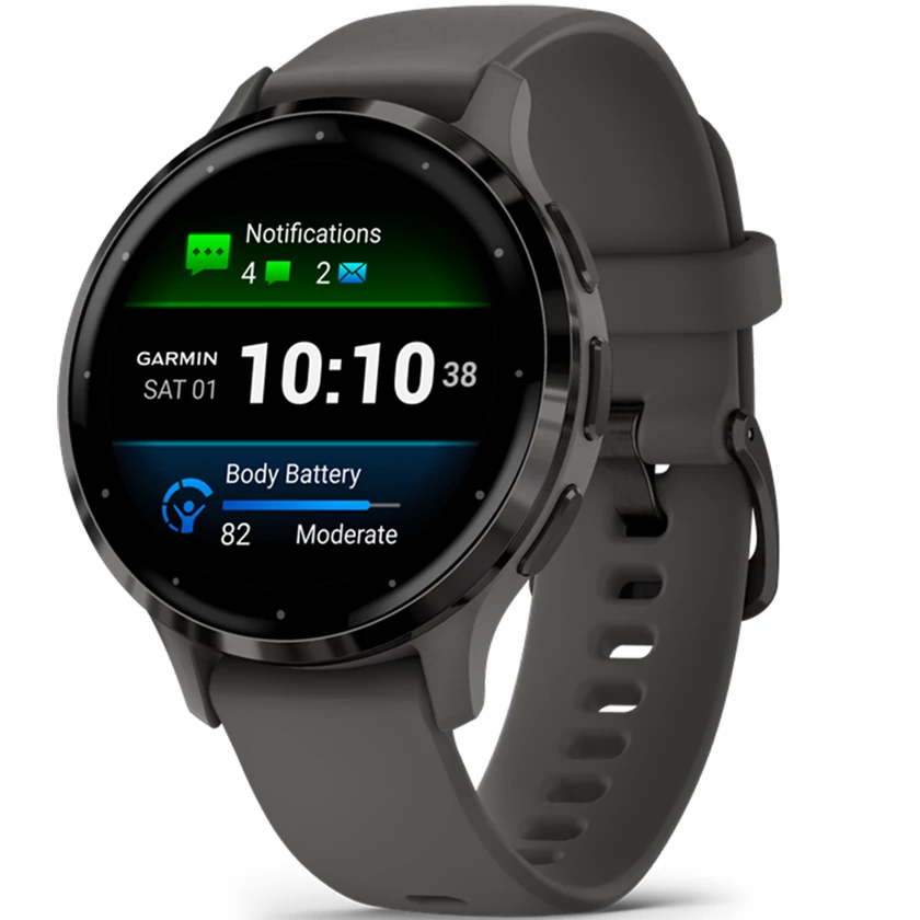 Garmin Venu 3S szürke, szürke kerettel, szilikon szíjjal (ED) - 010-02785-00