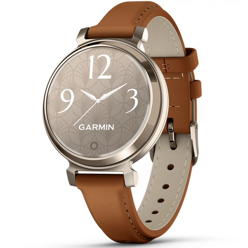 Garmin Lily 2 Classic krémarany világosbarna bőr szíjjal (ED) - 010-02839-02