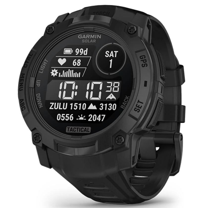 Garmin Instinct 3, 50mm AMOLED, Tactical Edition, Fekete, fekete szíjjal (ED) - 010-02935-50