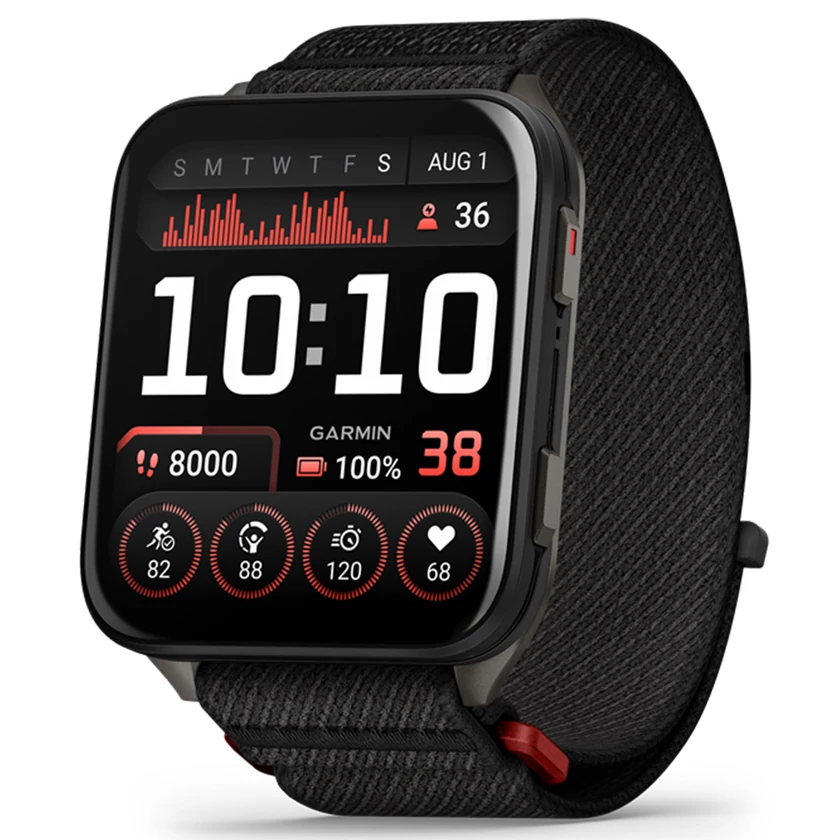 Garmin Venu X1 fekete Titanium, fekete ComfortFit Nylon szíjjal (ED) - 010-02980-02