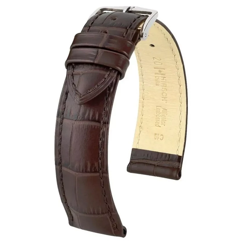 Hirsch barna borjú bőr óraszíj  18mm - Duke L NQR - 01028010NQ-2-18
