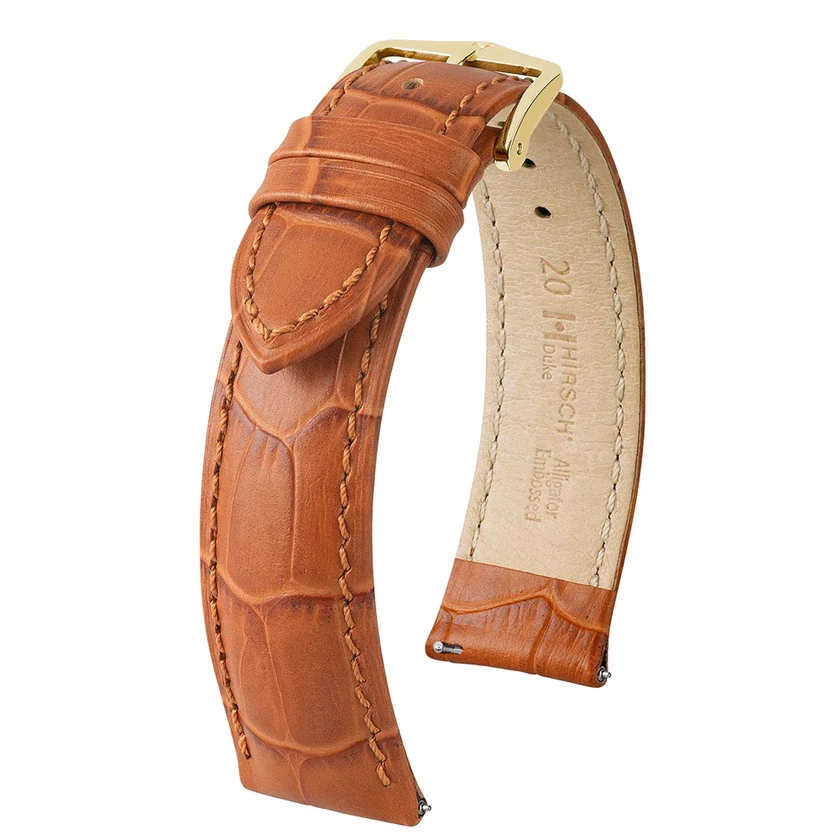 Hirsch mézbarna borjú bőr óraszíj  14mm - Duke M - 01028175-1-14
