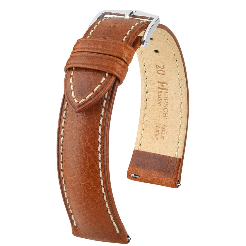 Hirsch aranybarna borjú bőr óraszíj  18mm - Boston L NQR - 01302070NQ-2-18