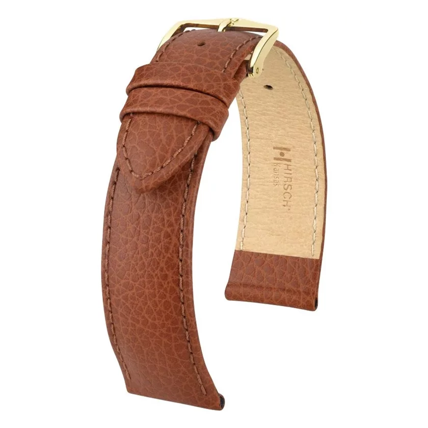 Hirsch aranybarna borjú bőr óraszíj  14mm - Kansas M - 01502170-1-14