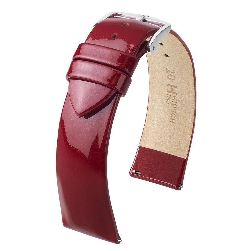 Hirsch bordó borjú bőr óraszíj  14mm - Diva M - 01536160-2-14