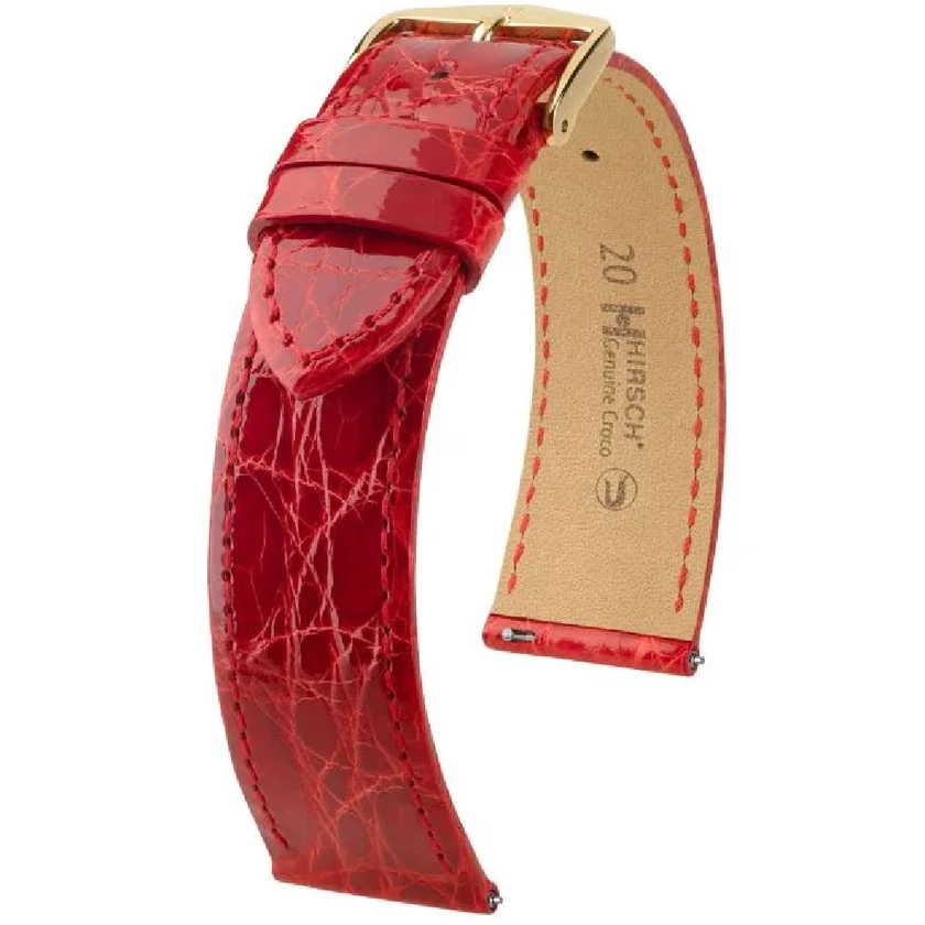 Hirsch Kajmán bőr óraszíj 19mm - Genuine Croco M - 01808120-1-19