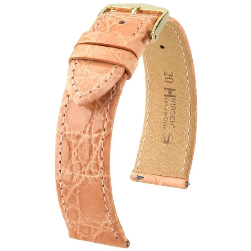 Hirsch Kajmán bőr óraszíj 19mm - Genuine Croco M - 01808122-1-19