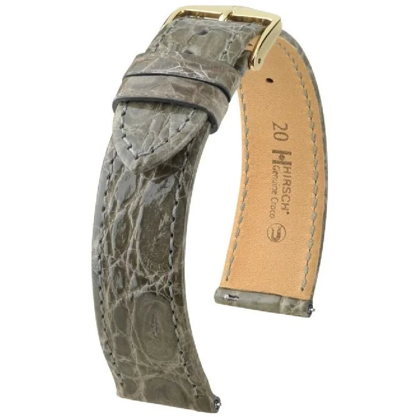 Hirsch Kajmán bőr óraszíj 19mm - Genuine Croco M - 01808130-1-19