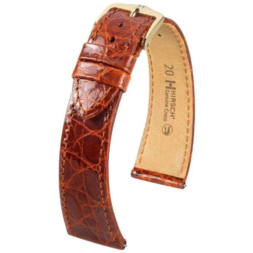 Hirsch Kajmán bőr óraszíj 19mm - Genuine Croco M - 01808170-1-19