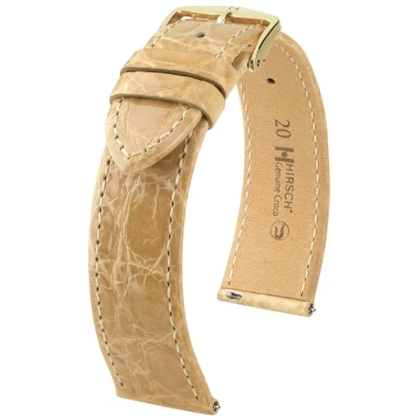 Hirsch Kajmán bőr óraszíj 19mm - Genuine Croco M - 01808190-1-19