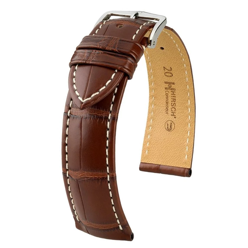 Hirsch aranybarna aligátor bőr óraszíj  19mm - Connoisseur L NQR - 02007079-2-19