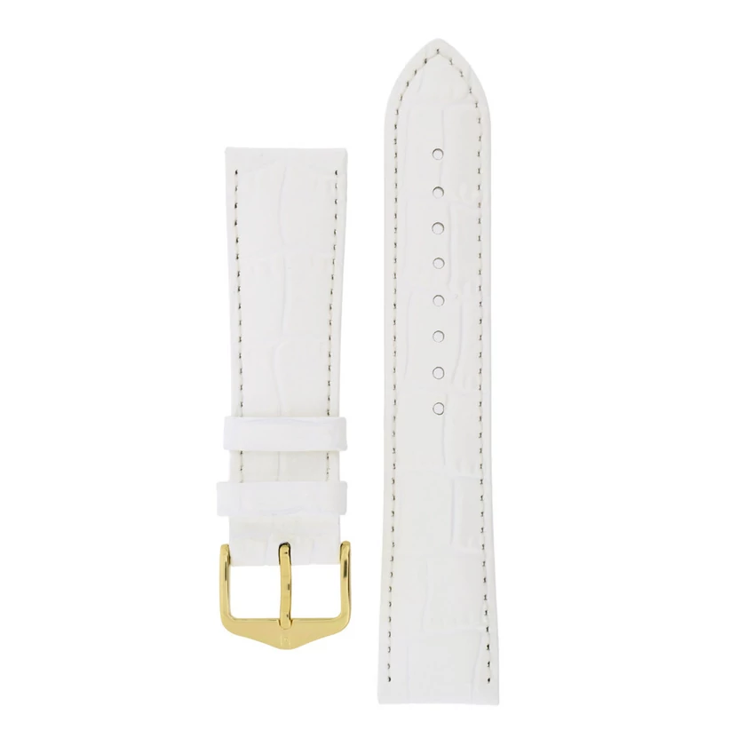 Hirsch fehér borjú bőr óraszíj  12mm - Louisianalook M NQR - 03427100-1-12