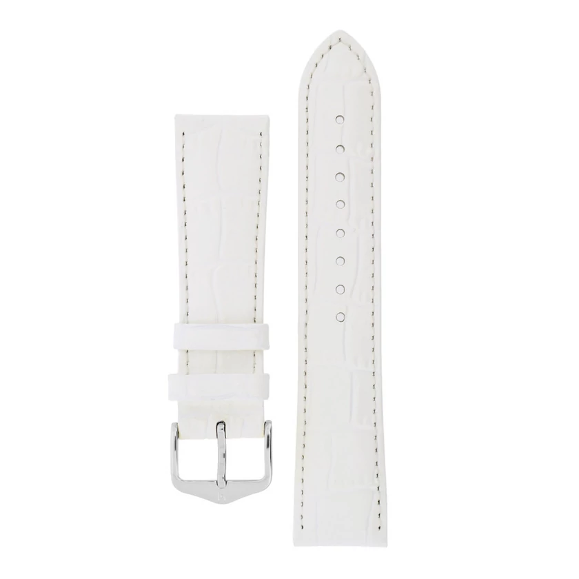 Hirsch fehér borjú bőr óraszíj  20mm - Louisianalook M NQR - 03427100-2-20