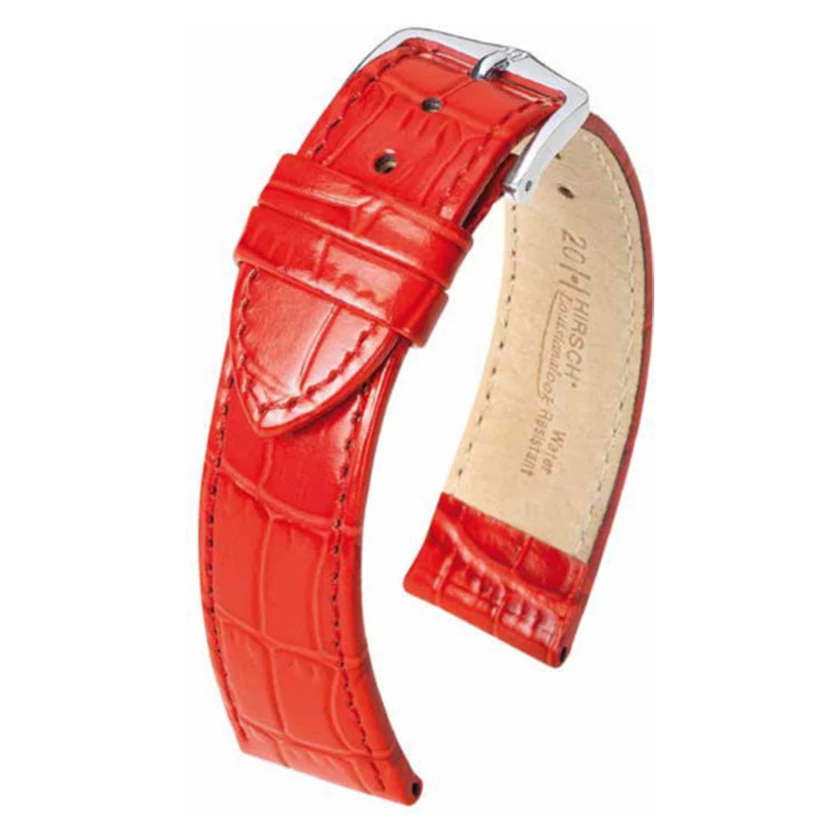 Hirsch piros borjú bőr óraszíj  24mm - Louisianalook M NQR - 03427120-2-24