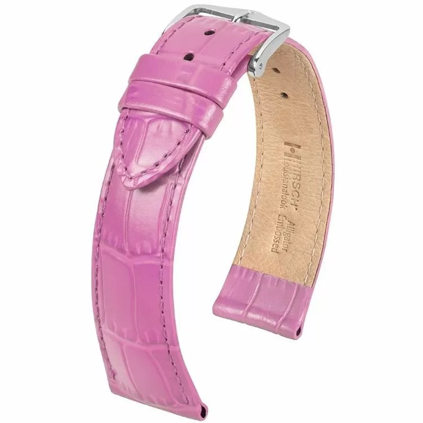 Hirsch rózsaszín borjú bőr óraszíj  16mm - Louisianalook M NQR - 03427125-2-16
