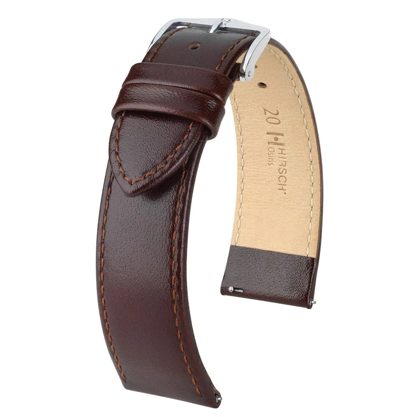 Hirsch barna borjú bőr óraszíj  18mm - Osiris L - 03475010-2-18