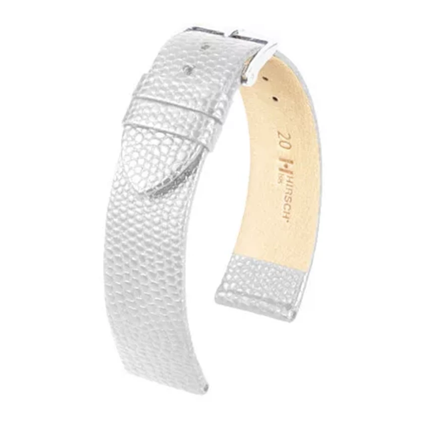 Hirsch fehér borjú bőr óraszíj  20mm - Medea M NQR - 03926100-2-20