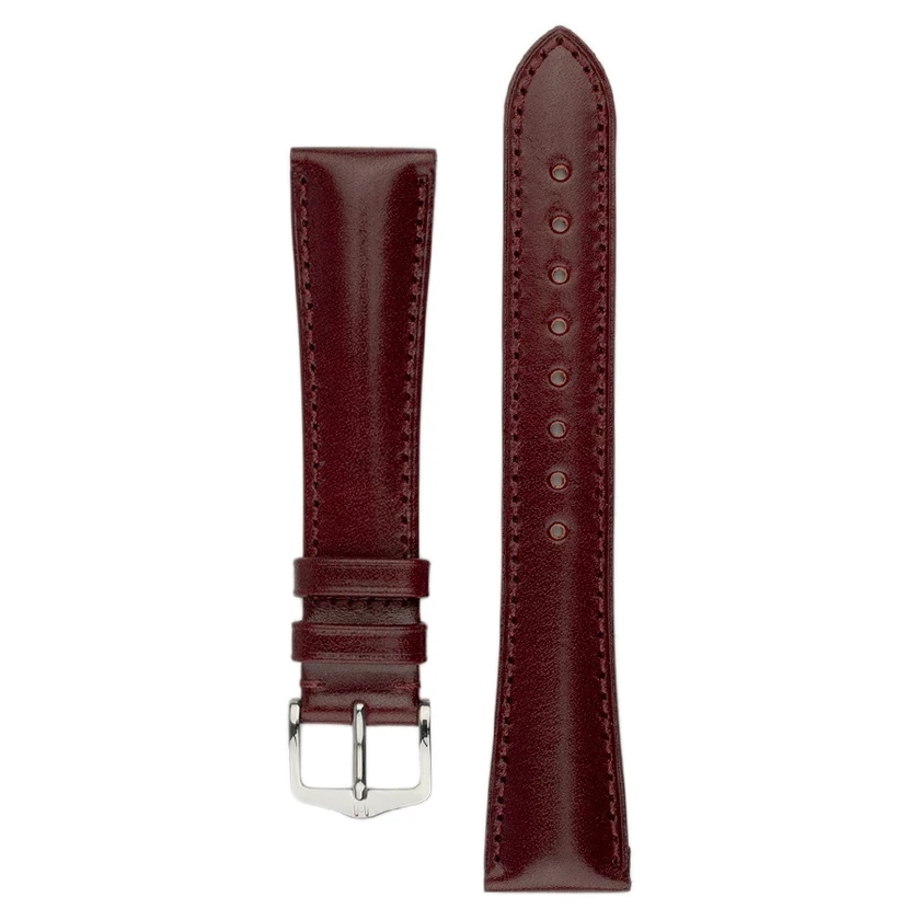 Hirsch bordó borjú bőr óraszíj  20mm - Siena L NQR - 04202060-2-20