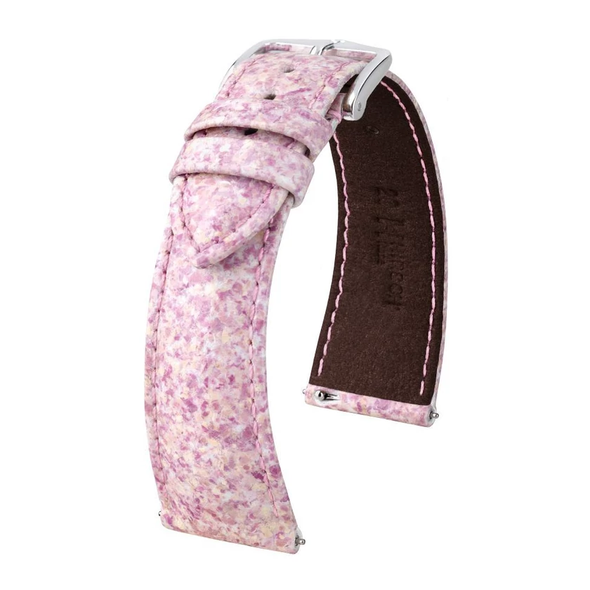Hirsch rózsaszín vegán bőr óraszíj  18mm - Rose M - 04245122-2-18