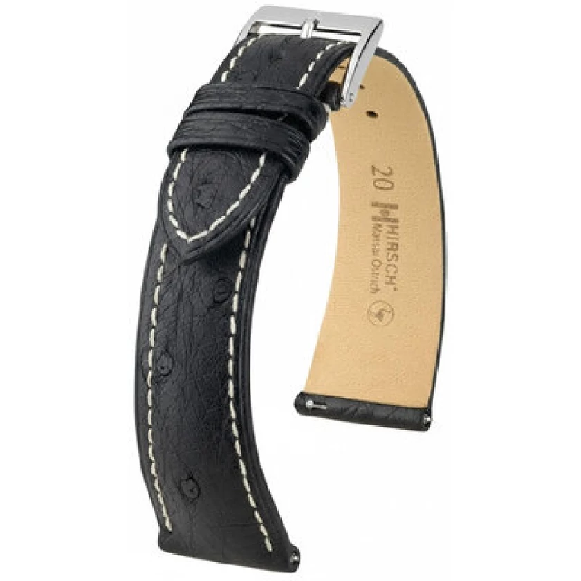 Hirsch Strucc bőr óraszíj 18mm - Massai Ostrich L - 04262051-2-18