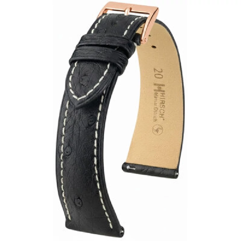 Hirsch Strucc bőr óraszíj 18mm - Massai Ostrich L - 04262051-7-18