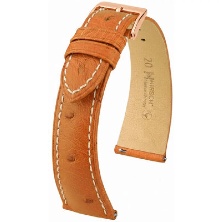 Hirsch Strucc bőr óraszíj 18mm - Massai Ostrich L - 04262071-7-18