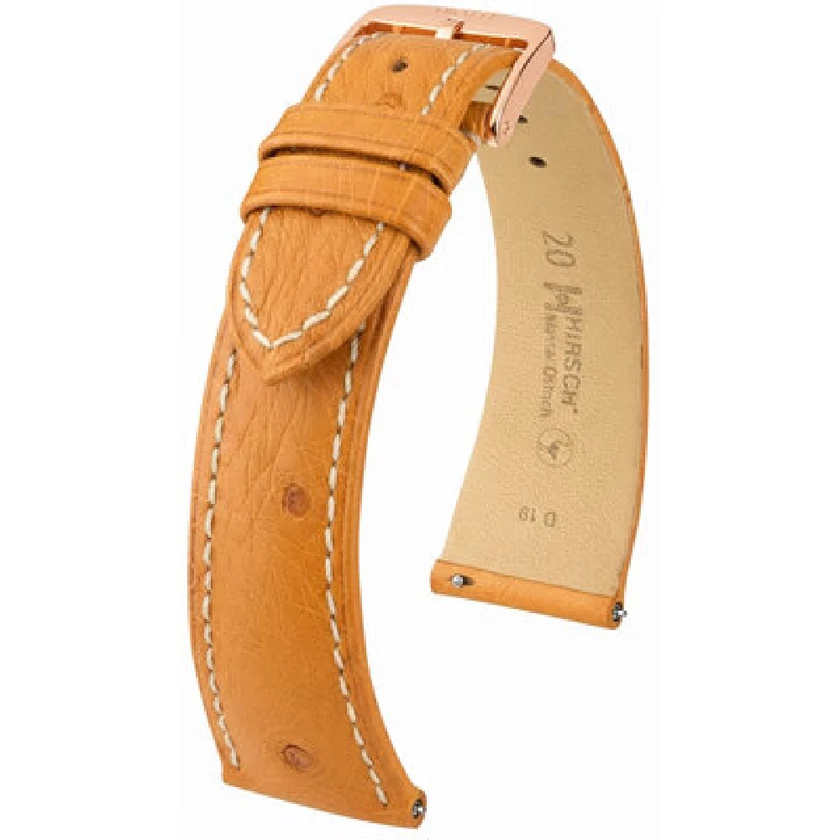 Hirsch Strucc bőr óraszíj 18mm - Massai Ostrich L - 04262074-7-18