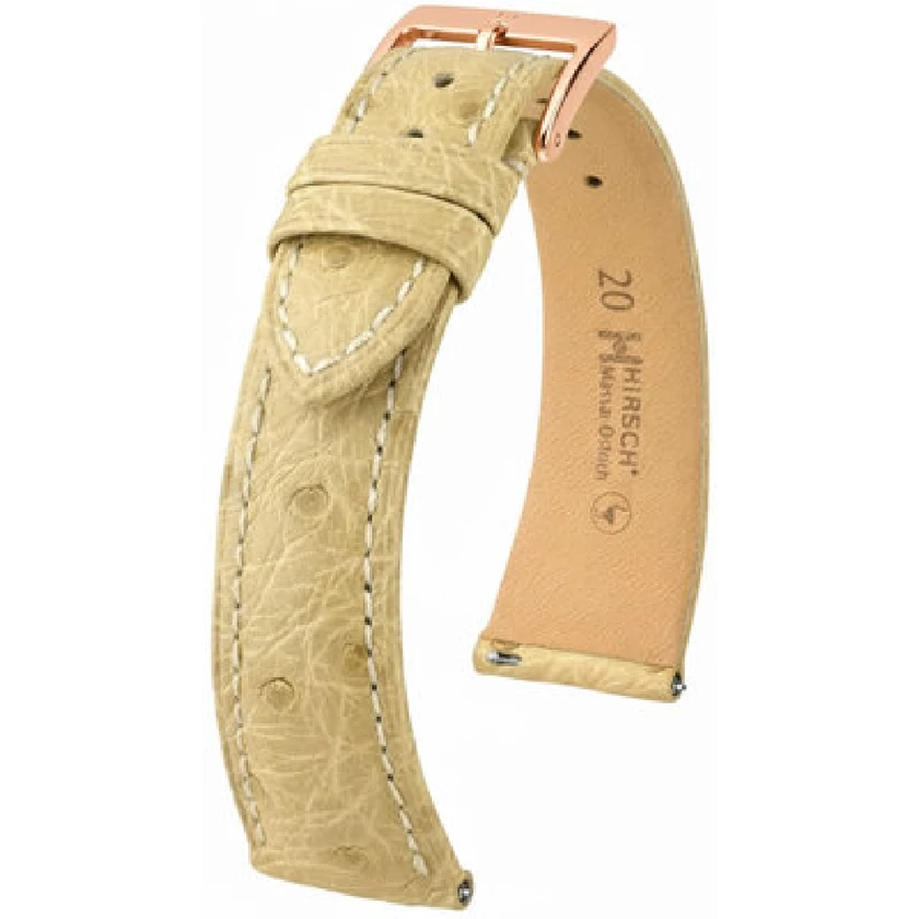 Hirsch Strucc bőr óraszíj 18mm - Massai Ostrich L - 04262090-7-18